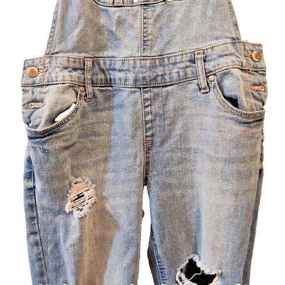 Blue Spice Distressed denim overalls Size 7 - Picture 5 of 16